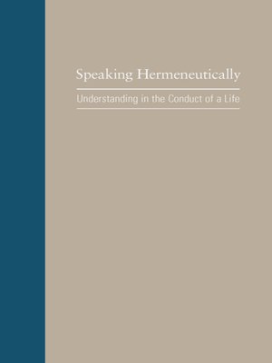 cover image of Speaking Hermeneutically